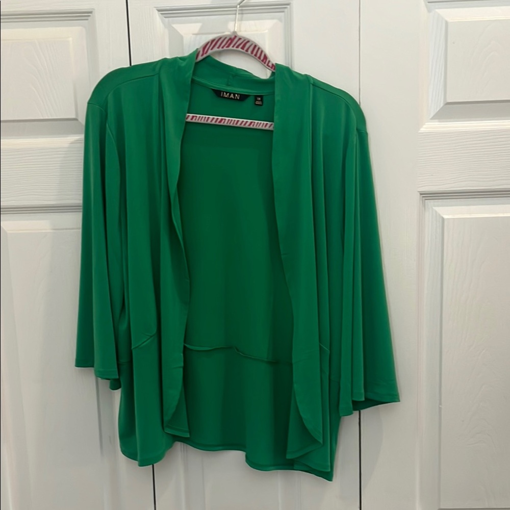 IMAN Vibrant Green Layering Cardigan
